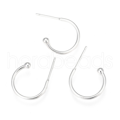 304 Stainless Steel Earring Hooks STAS-K211-01S-A-1