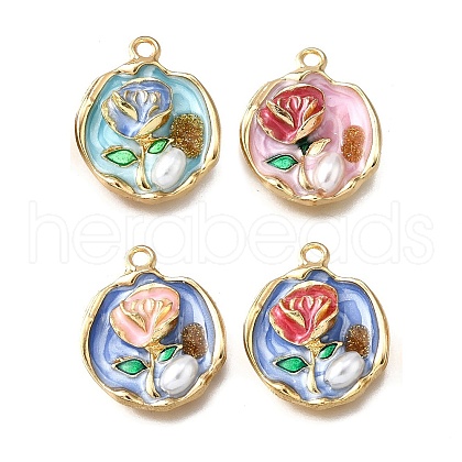 Alloy Enamel Pendants ENAM-K076-05G-1