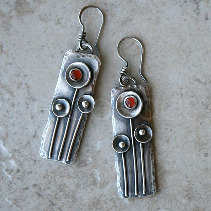 National Style Alloy Rhinestone Dangle Earrings FS-WGBC682-08-1