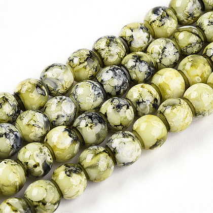 Baking Painted Glass Beads Strands X1-DGLA-N003-8mm-A04-1