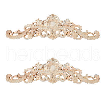 Wood Carved Onlay Applique Craft WOOD-WH0043-02-1