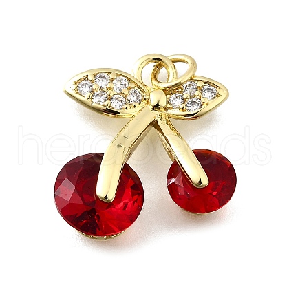 Brass Micro Pave Cubic Zirconia Pendants KK-Z104-03G-1