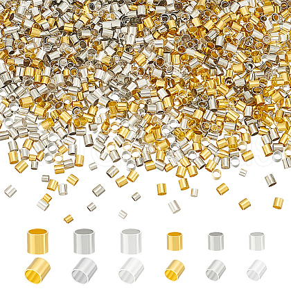 1800Pcs 6 Styles Brass Crimp Beads KK-LP0001-26-1