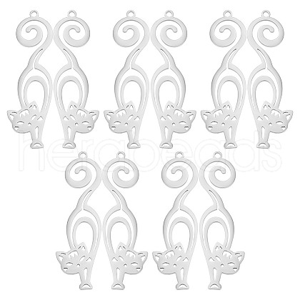 Unicraftale 10Pcs 201 Stainless Steel Pendants STAS-UN0060-25-1