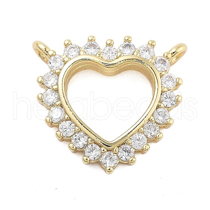 Brass Micro Pave Cubic Zirconia Pendants KK-Q006-28G-1