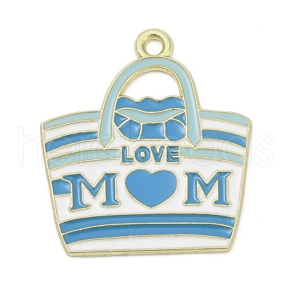 Mother's Day Alloy Enamel Pendants PALLOY-V001-02D-1