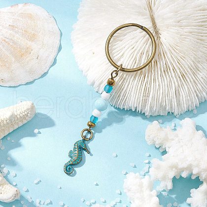 Alloy Conch Pendant Keychains KEYC-JKC01225-04-1