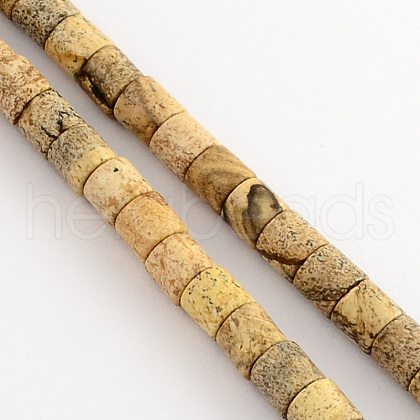 Natural Picture Jasper Stone Bead Strands G-R187-12-1