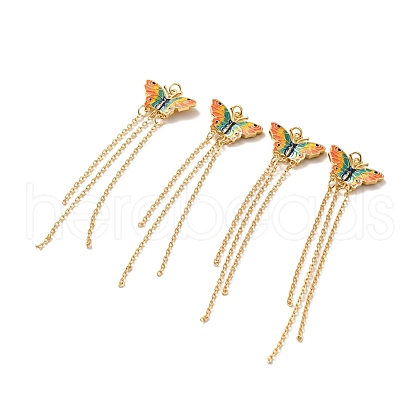 Rack Plating Brass Enamel Pendants KK-M230-29G-1