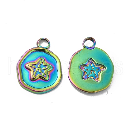 Ion Plating(IP) 304 Stainless Steel Pendants STAS-B032-36MC-1
