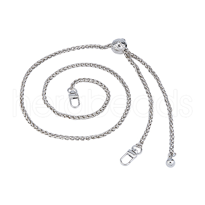 Zinc Alloy Phone Hand Strap Chains Adjustable Diagonal Chain wave Clip FIND-WH0260-56P-1