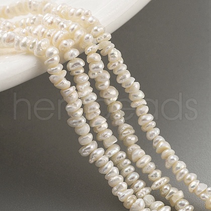 Natural Keshi Pearl Cultured Freshwater Pearl Beads Strands PEAR-C003-38-1