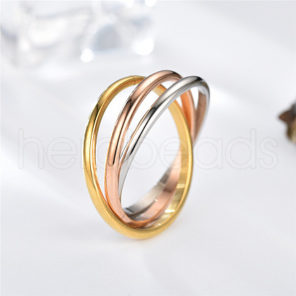 Stainless Steel Trinity Interlocking Finger Rings FS-WG6D755-02-1