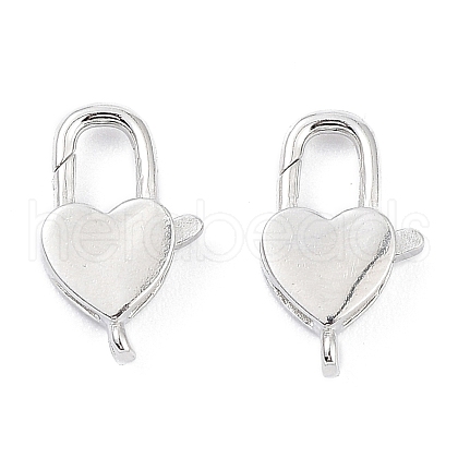 Anti-Tarnish Rhodium Plated 925 Sterling Silver Lobster Claw Clasps STER-K173-15P-1