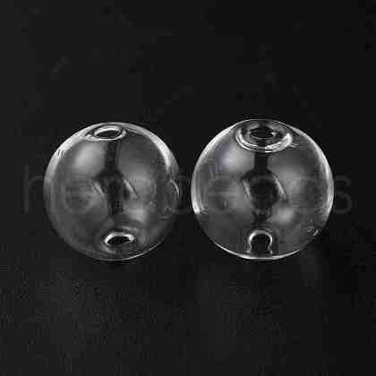 Handmade Blown Glass Globe Beads FIND-WH0104-03G-1