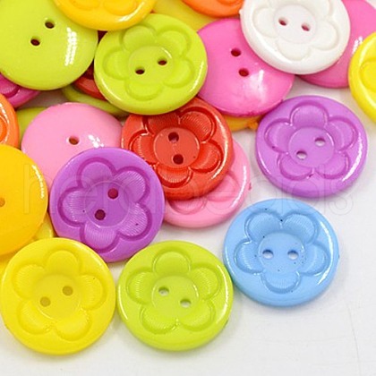 Acrylic Sewing Buttons for Clothes Design X-BUTT-E083-A-M-1