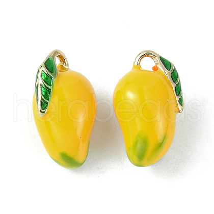 Brass Enamel Charms KK-G462-38LG-1