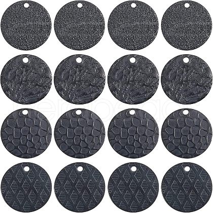 Unicraftale 24Pcs 4 Style Stainless Steel Pendants STAS-UN0037-17-1