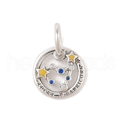 Luminous 925 Sterling Silver Rhinestone Constellation Charms STER-H114-01AS-02-1