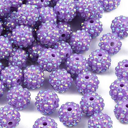 AB-Color Resin Rhinestone Beads RESI-S315-12x14-10-1