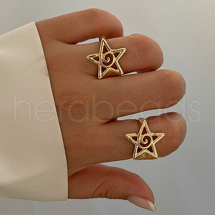 Star Alloy Adjustable Cuff Rings FS-WGD4FE5-06-1