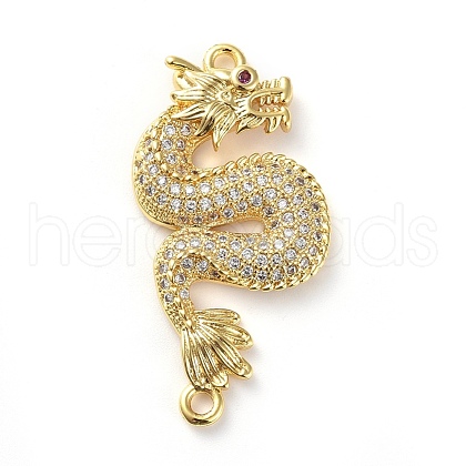 Brass Micro Pave Cubic Zirconia Links connectors ZIRC-G157-46G-1