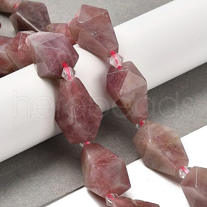 Natural Rose Quartz Beads Strands G-NH0005-B02-01-1