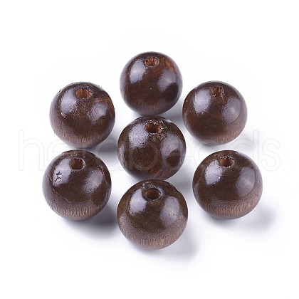 Lightcoffee Round Natural Wood Beads X-TB25MMY-5-1