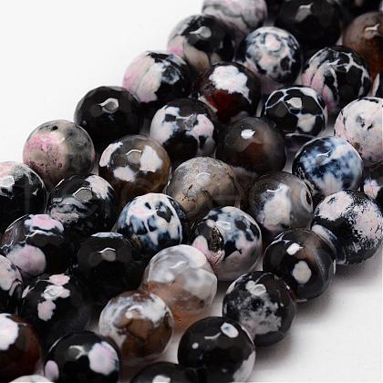 Natural Fire Crackle Agate Bead Strands G-G882-12mm-B06-1