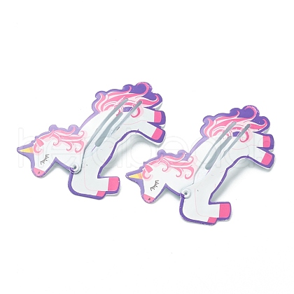 Cute Spray Painted Iron Snap Hair Clips PHAR-L006-A03-1