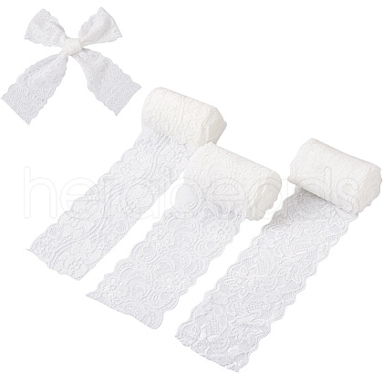 Yilisi 3 Bags 3 Style Polyamide Yarns Stretch Elastic Lace Trim OCOR-YS0001-07-1