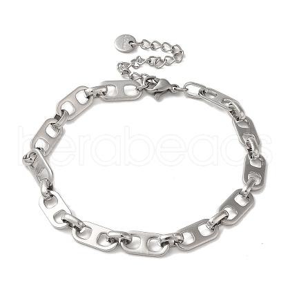 Brass Mariner Link Chains Bracelets for Women BJEW-L685-04P-1