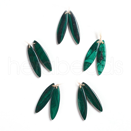 Natural Malachite Pendants X-G-G827-01C-1