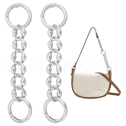 Unicraftale 2Pcs Alloy Oval Link Purse Strap Extenders FIND-UN0003-07P-1