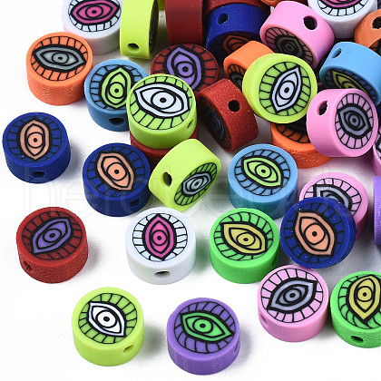 Handmade Polymer Clay Beads CLAY-SZ0002-08-1