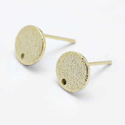 Brass Stud Earring Findings X-KK-F728-22G-NF-1