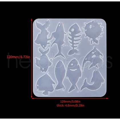 DIY Food Grade Silhouette Silicone Pendant Molds PW-WG71054-04-1