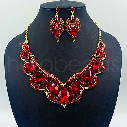 Alloy Synthetic Quartz Jewelry Sets FS-WG93368-02-1