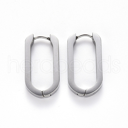 304 Stainless Steel Huggie Hoop Earrings STAS-S103-21P-1