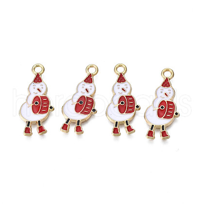 Rack Plating Alloy Enamel Pendants ENAM-N055-171B-1