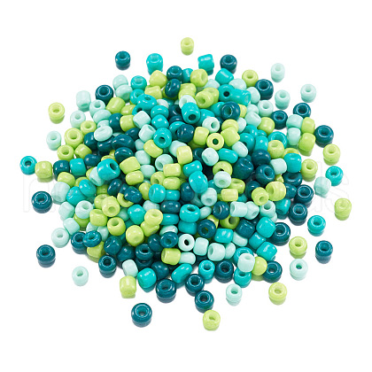 Opaque Glass Round Seed Beads GLAA-TAC0025-07A-02-1