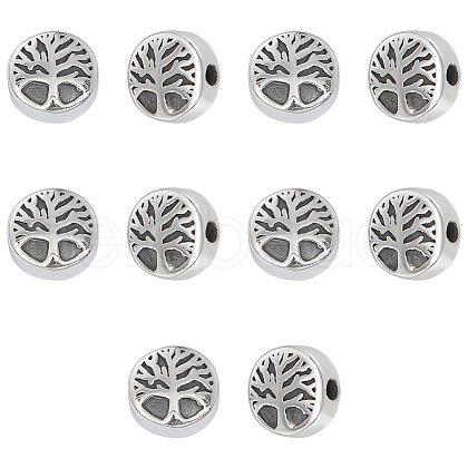 Unicraftale 10Pcs Retro 304 Stainless Steel Beads STAS-UN0055-58-1