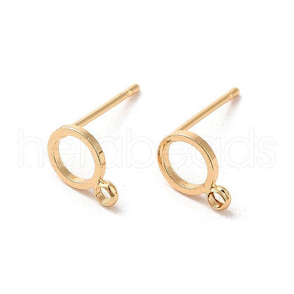 Brass Stud Earring Findings KK-S348-115-1