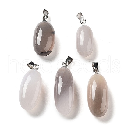 Natural Agate Dyed Pendants G-Q016-03I-1