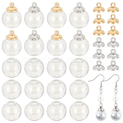   DIY Blank Globe Bottle Pendant Making Kit FIND-PH0018-21-1