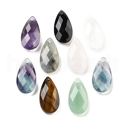 Natural Mixed Gemstone Pendants G-H007-08-1