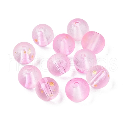 Frosted Baking Painted Glass Beads X1-DGLA-N005-8mm-03-1