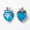 Natural Agate Pendants KK-P103-A01-2