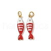 304 Stainless Steel Enamel Pendants STAS-P394-05G-03-1
