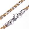 304 Stainless Steel Rope Chain Necklaces NJEW-P047-39-2